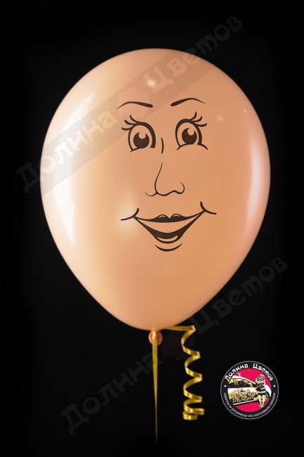 Шар персиковый (лицо женское).