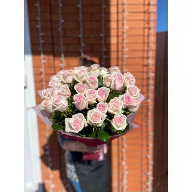 Роза Свит Ревиваль. Букет из 35 роз. Высота 60 см