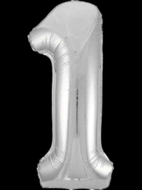 Шар фольгированная цифра 1