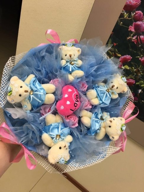 Букеты из мягких игрушек