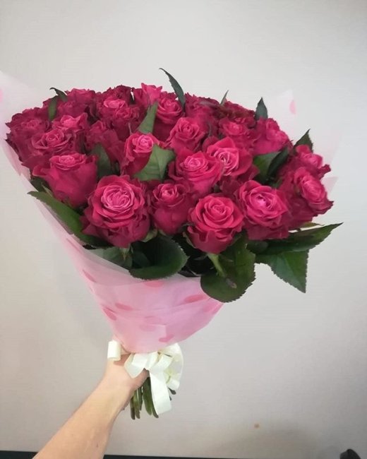 Роза Адмирал. Букет из 35 роз. Высота 50 см