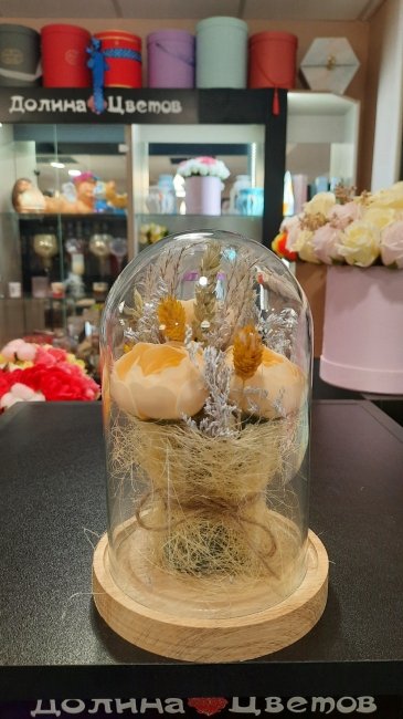 Колба с мыльной розой (18 см)