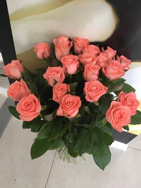 Роза Анна Карина. Букет из 41 розы. Высота 60 см